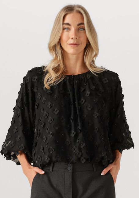 Zwarte AAIKO Top DELANY FLOWER PES 508 - large