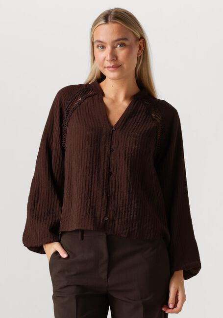 Bruine CO'COUTURE Blouses SHINA LACE V-SHIRT - large