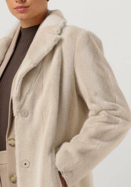 Ecru BEAUMONT Faux fur jas UNA - large