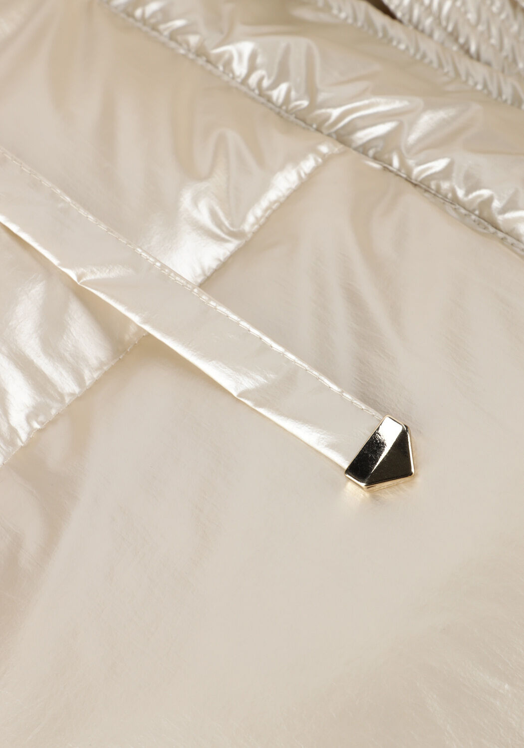 Gouden NUKUS Gewatteerde jas TESSIE COAT METALLIC - large
