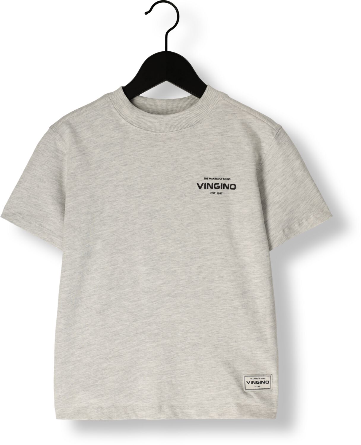 VINGINO Jongens Polo's & T-shirts Basic Oversized Lichtgrijs