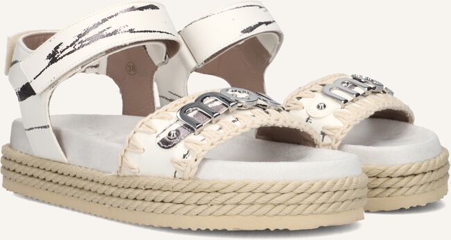 Witte MOU Platte sandalen ROPE SANDAL BLACK WITH STRAP Witte MOU Platte sandalen ROPE SANDAL BLACK WITH STRAP - large