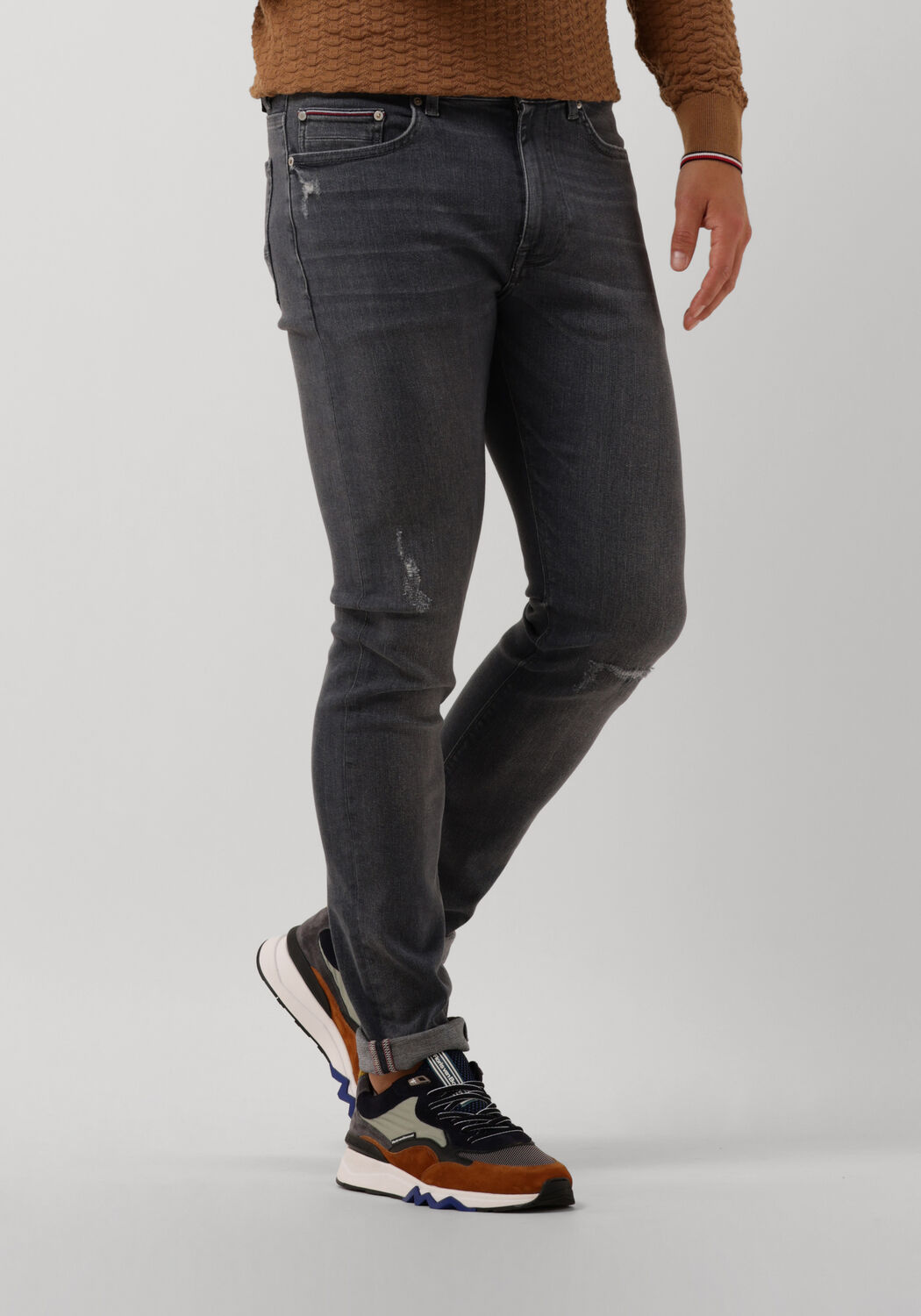 grijze tommy hilfiger slim fit jeans slim bleecker pstr 6yr age gry