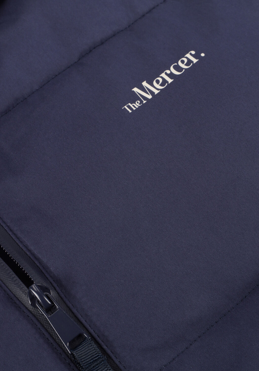 Donkerblauwe MERCER AMSTERDAM Gewatteerde jas THE MERCER PUFFER JACKET - large