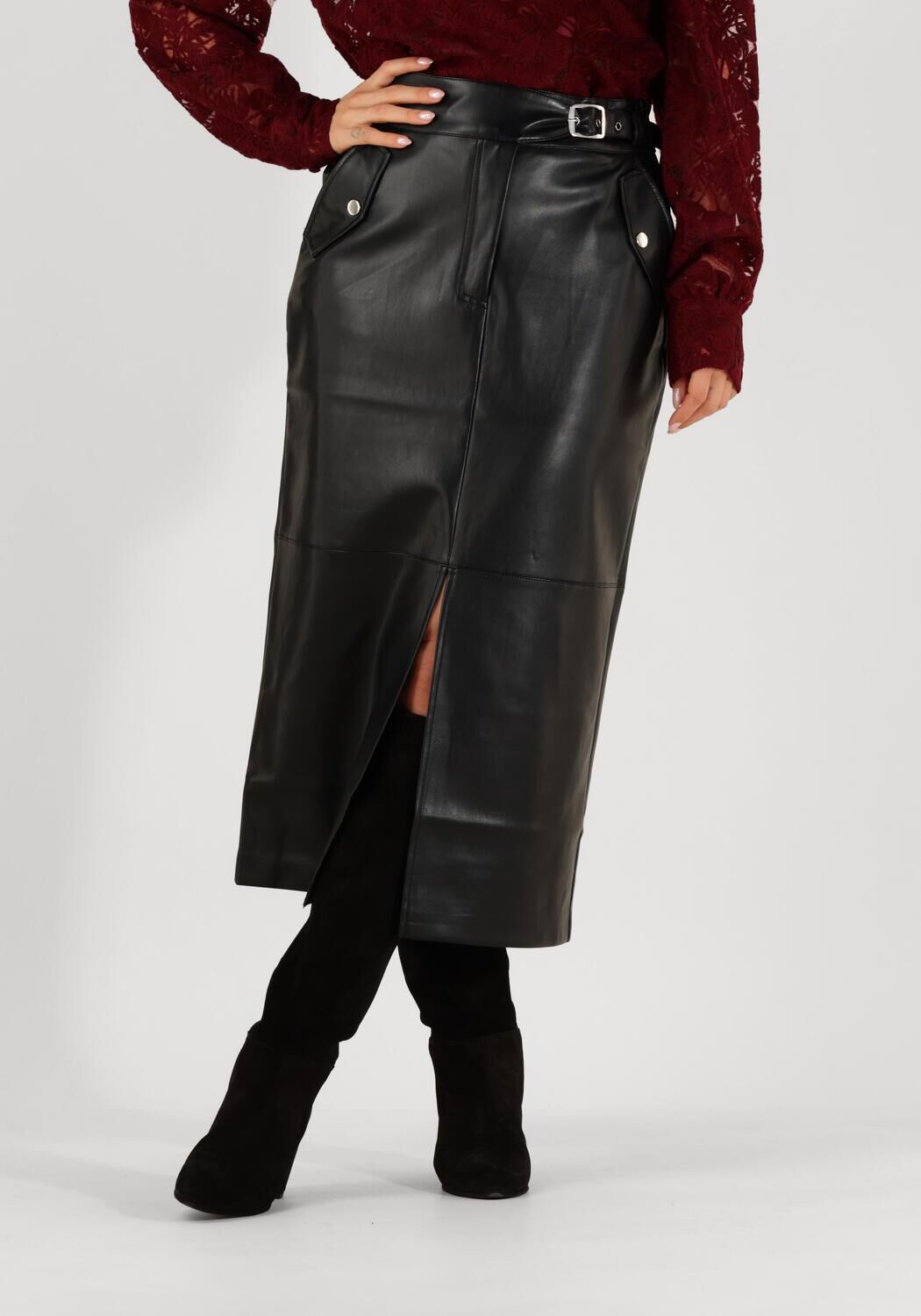 Aaiko Elegante Zwarte Midi Rok Black Dames
