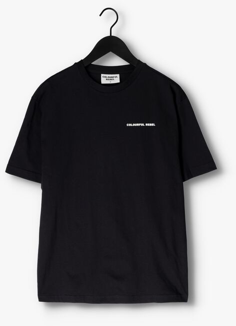 Zwarte COLOURFUL REBEL T-shirt CLRFL RBL BACK PRINT BASIC TEE - large
