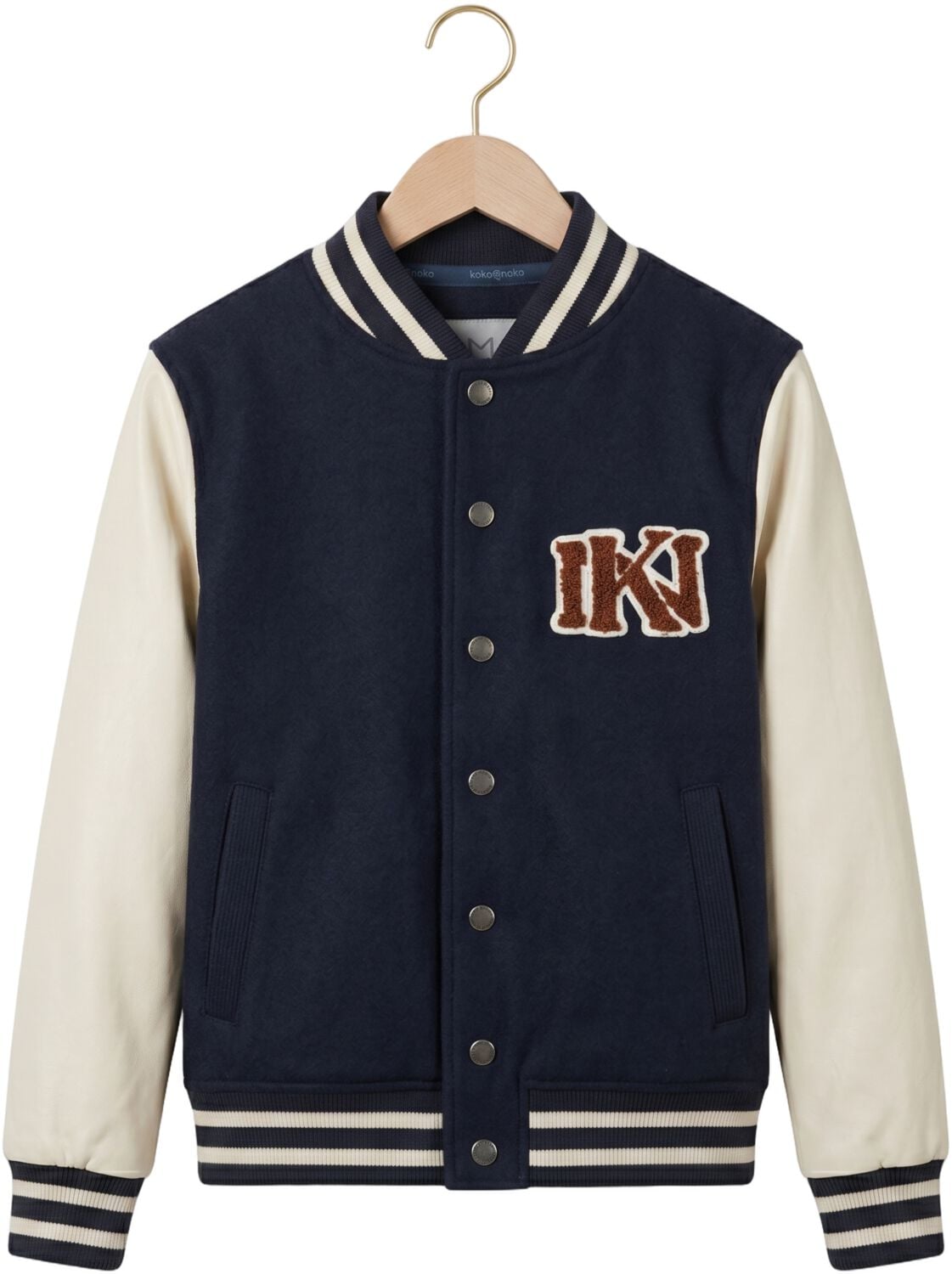 Koko Noko Jongens Jassen M60874 - Donkerblauw Donkerblauw/beige