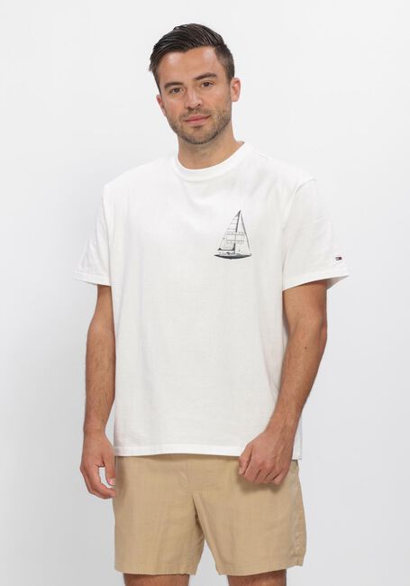 Witte TOMMY JEANS T-shirt TJM RLX SAILBOAT SS TEE - large