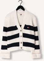 Witte TOMMY JEANS Vest TJW RWB BLACK FLAG CARDIGAN Witte TOMMY JEANS Vest TJW RWB BLACK FLAG CARDIGAN - medium