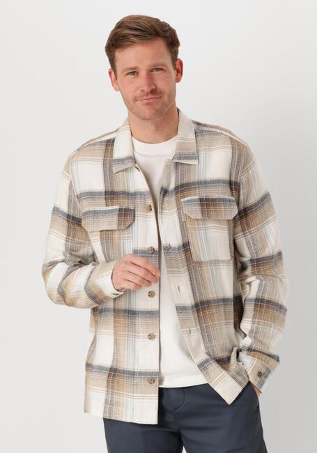 Zand CAST IRON Overshirt LONG SLEEVE SHIRT SLUB CHECK - large