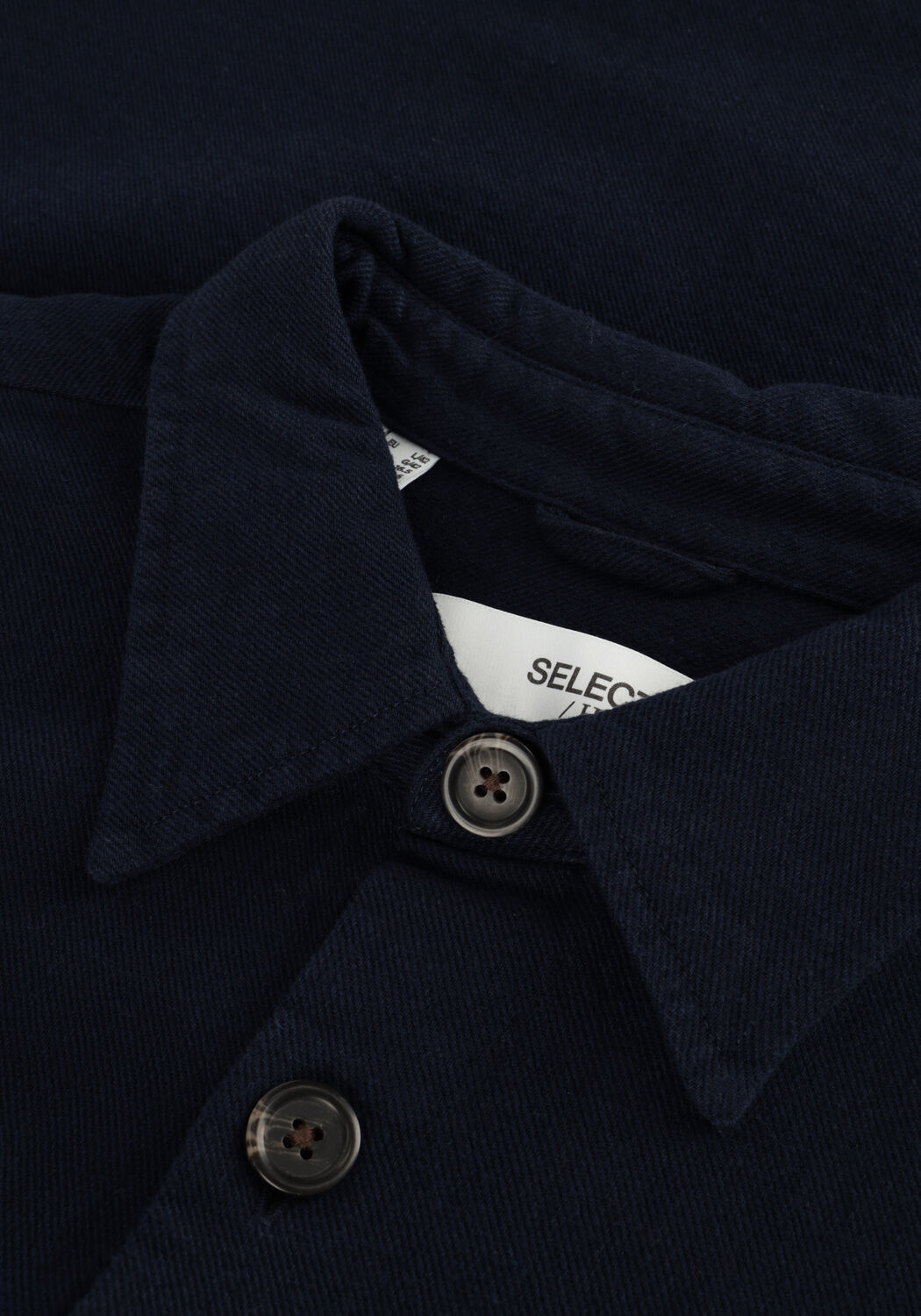 Donkerblauwe SELECTED MEN Overshirt SLH-HEAVY TWILL OVERSHIRT LS - large