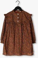Bruine MOODSTREET Mini jurk DRESS RECYCLED PES AOP LEOPARD - medium