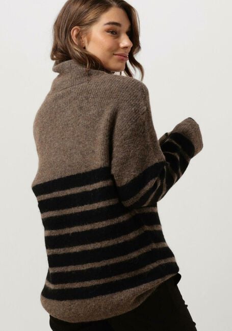 Bruine GESTUZ Coltrui ALPHAGZ STRIPED ROLLNECK - large