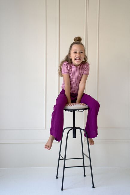 Paarse JACKY SUE Wijde broek ELSA PANTS - large