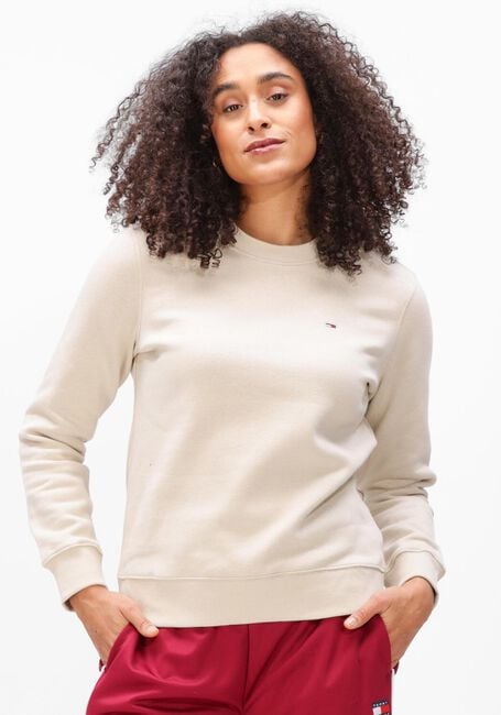 Ecru TOMMY JEANS Sweater TJW REG S FLAG CREW - large