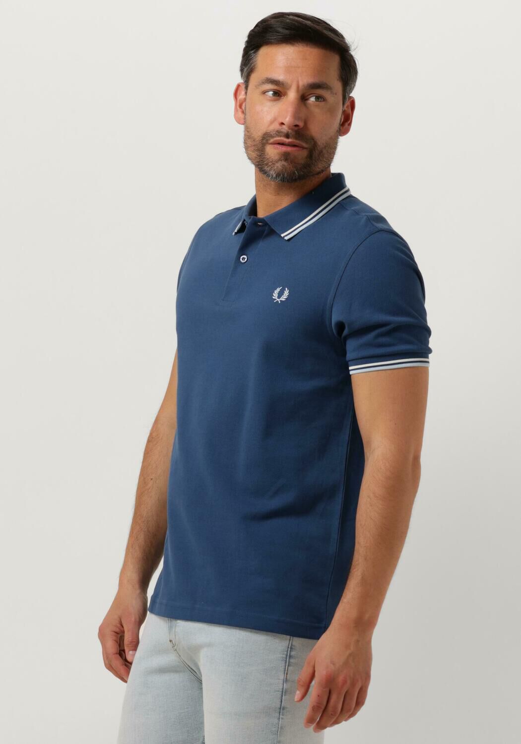 FRED PERRY Heren Polo's & T-shirts The Twin Tipped Shirt Blauw