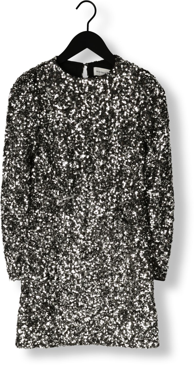 SELECTED FEMME Dames Jurken Slfcolyn Ls Short Sequins Dress Zilver