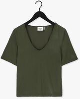 Groene ANOTHER LABEL T-shirt MAGNOLIA V-NECK T-SHIRT S/S