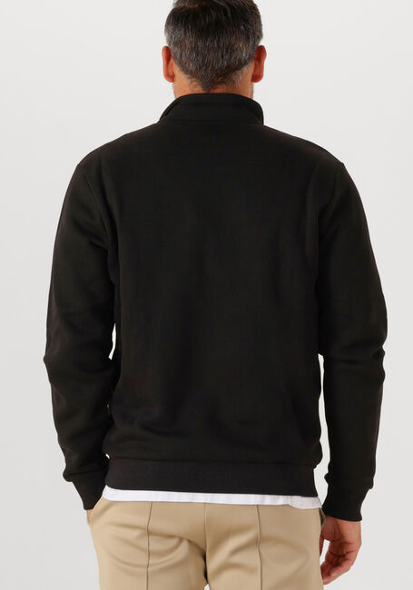 Zwarte LES DEUX Sweater FELIPE PATCH HALF ZIP - large