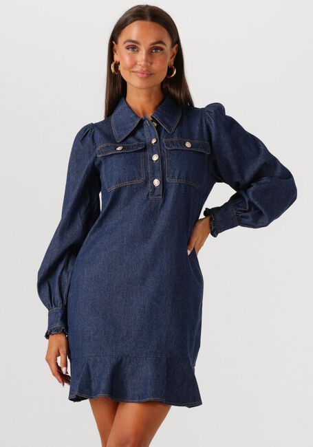 Donkerblauwe NEO NOIR Mini jurk NIKKO DENIM DRESS - large