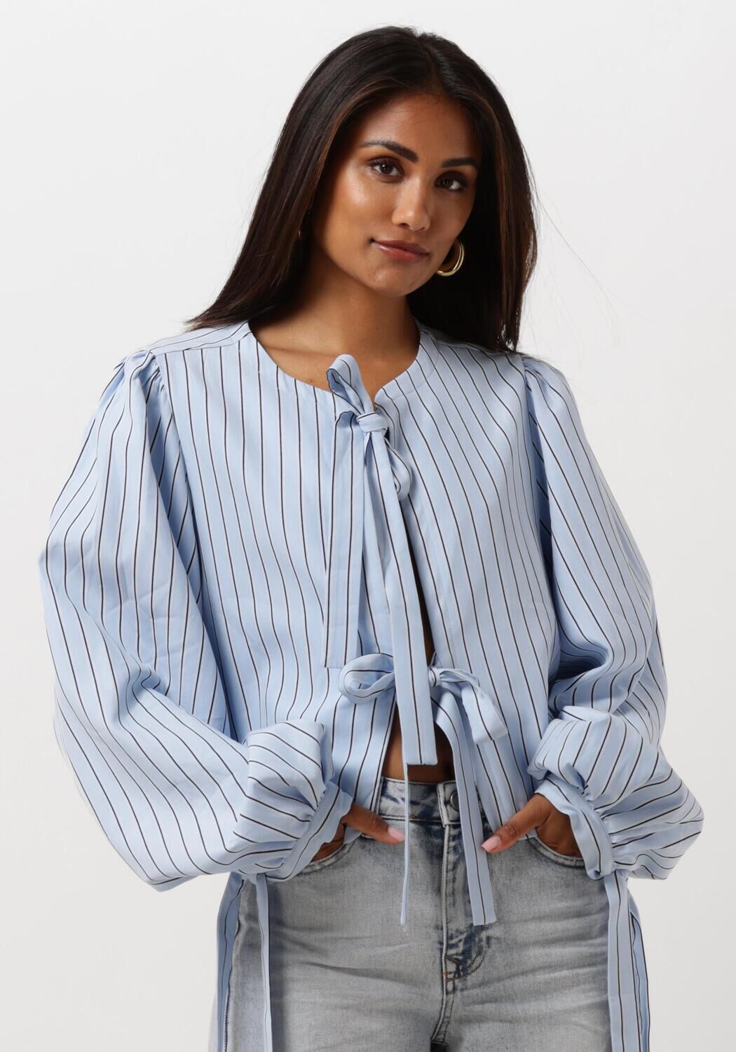 Harper & Yve Lange Mouw Blouse Josie-Ls Blue Dames