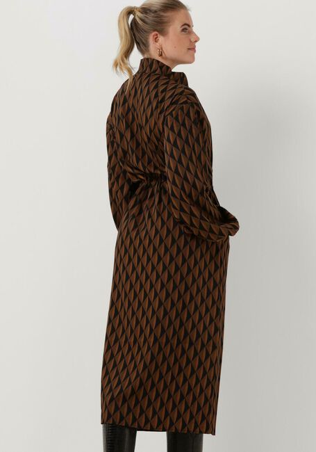 Bruine GESTUZ Midi jurk LITHILDE LONG DRESS - large