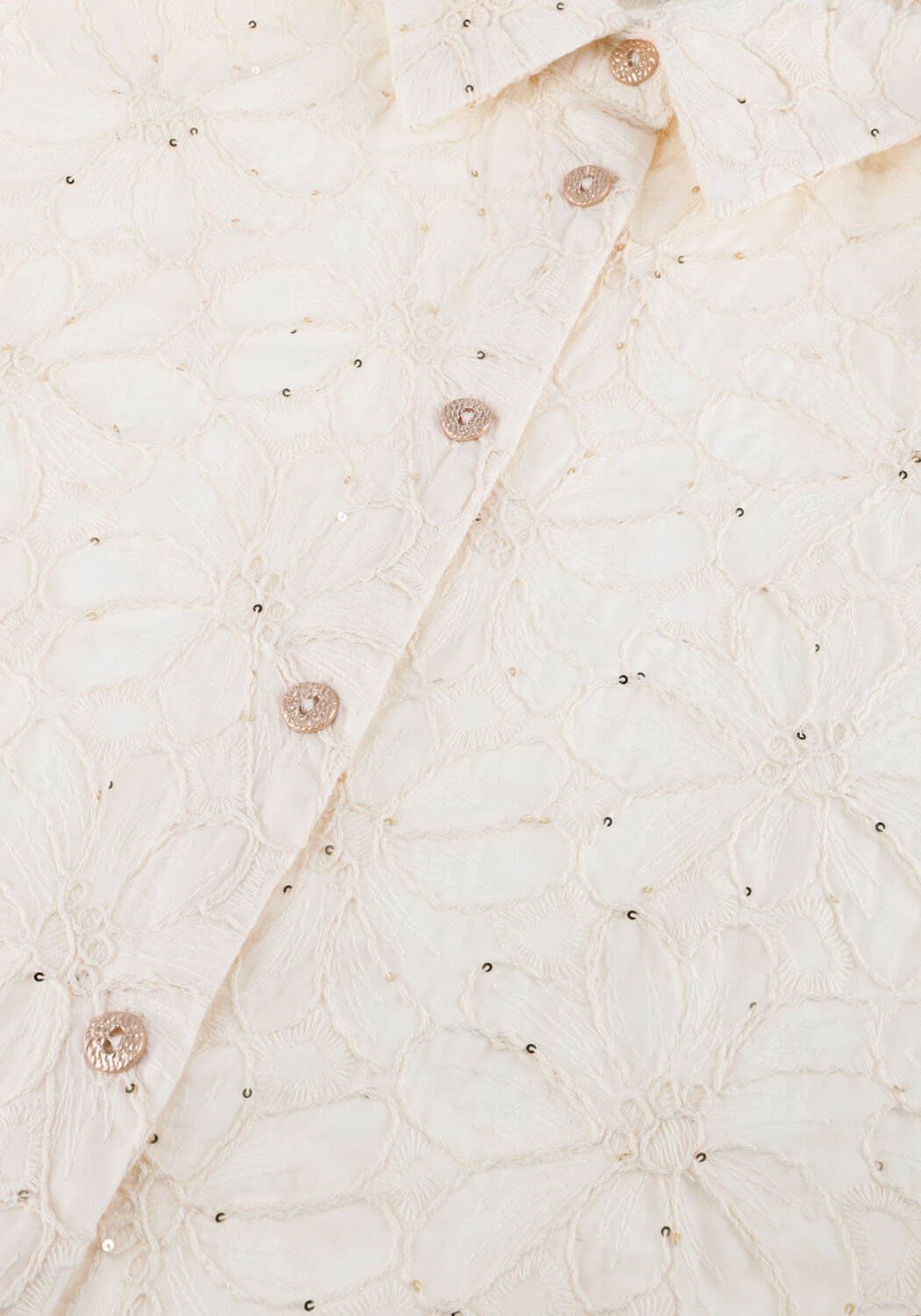 Ecru FREEBIRD Blouses WV-FLOWER-TAPE-SEQUINS-26-1 - large