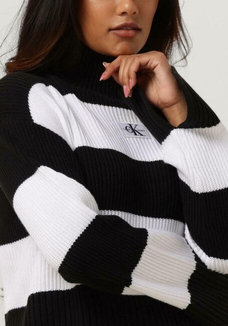 Zwarte CALVIN KLEIN Coltrui LABEL CHUNKY SWEATER - large