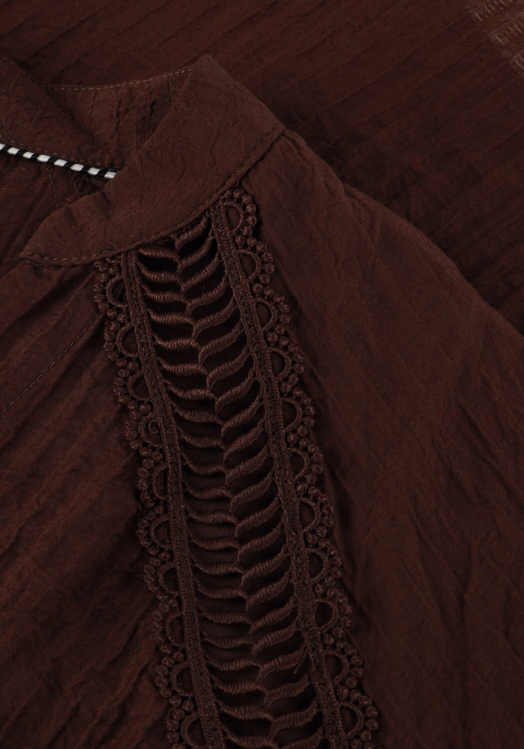 Bruine CO'COUTURE Blouses SHINA LACE V-SHIRT - large