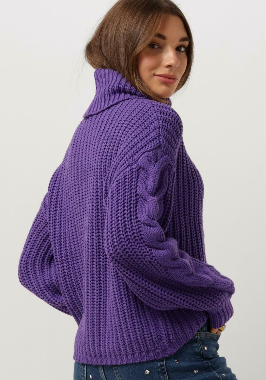 paarse y.a.s. coltrui yassanne ls knit rollneck pullover