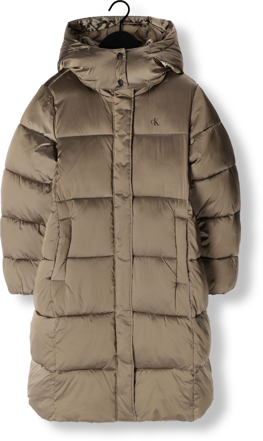 CALVIN KLEIN Dames Jassen Monologo Nd Shiny Long Puffer Groen