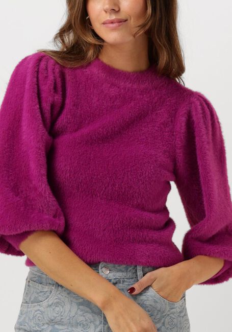 Paarse CATWALK JUNKIE Trui PUFFY SLEEVE KNIT - large