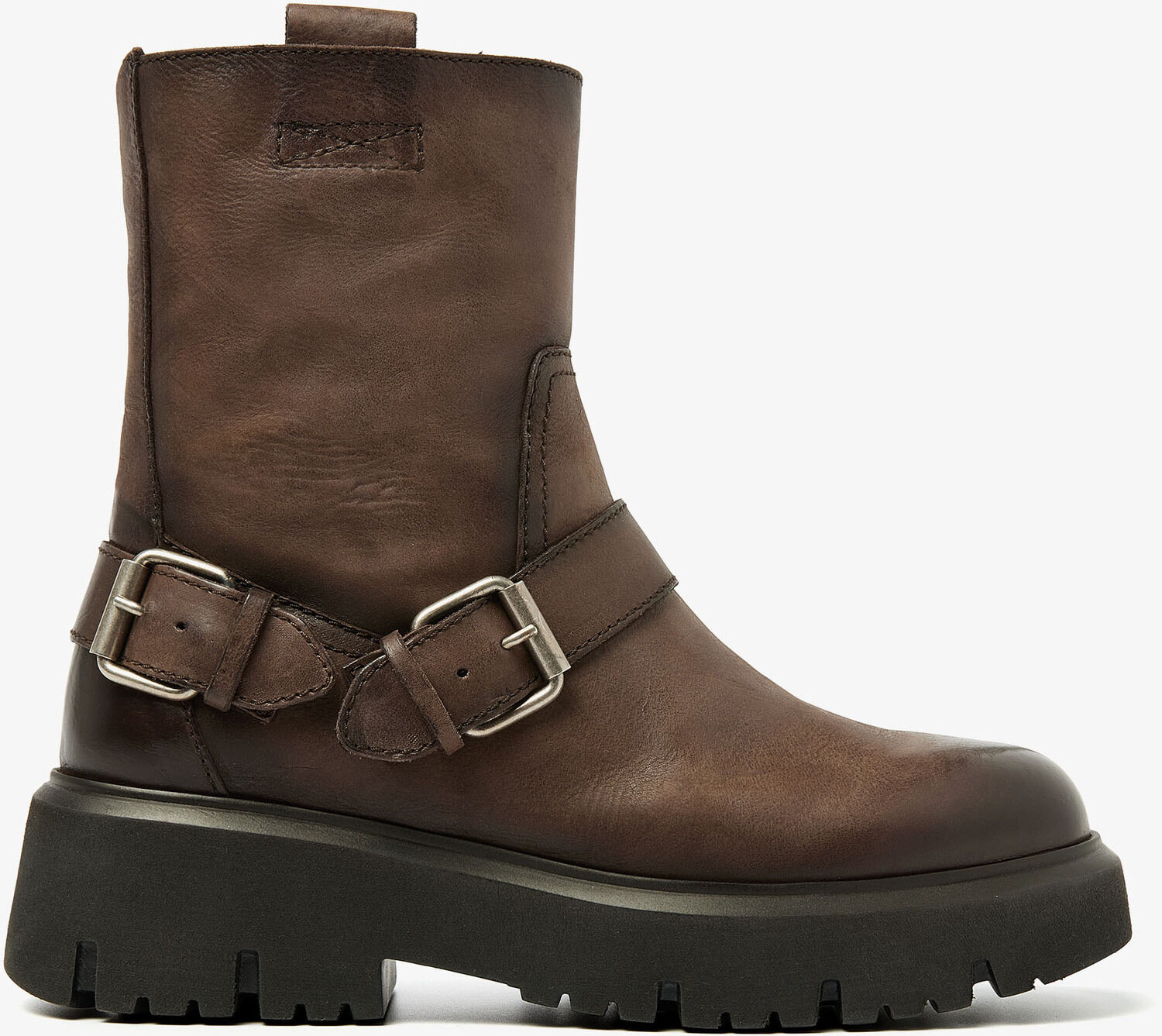 bruine via vai biker boots ziva jagger