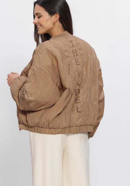 Camel ALIX THE LABEL Jack LADIES WOVEN PLISSE BOMBER - large