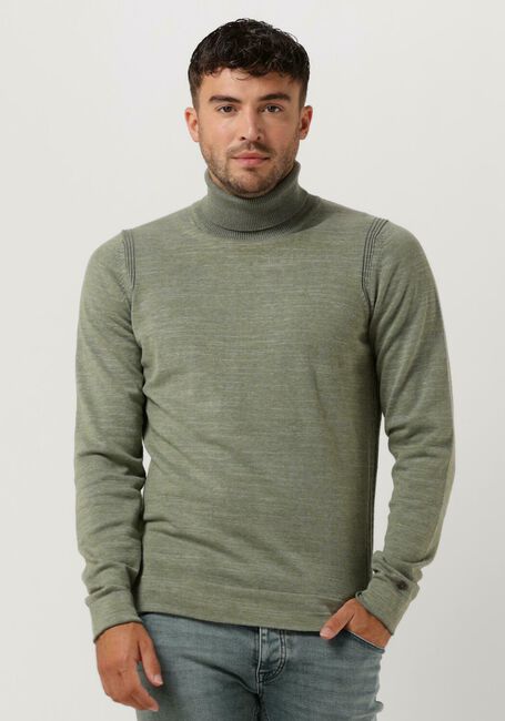 Mint CAST IRON Coltrui TURTLENECK COTTON HEATHER PLATED - large