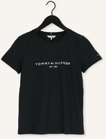 Zwarte TOMMY HILFIGER T-shirt HERITAGE HILFIGER C-NK REG TEE Zwarte TOMMY HILFIGER T-shirt HERITAGE HILFIGER C-NK REG TEE - medium