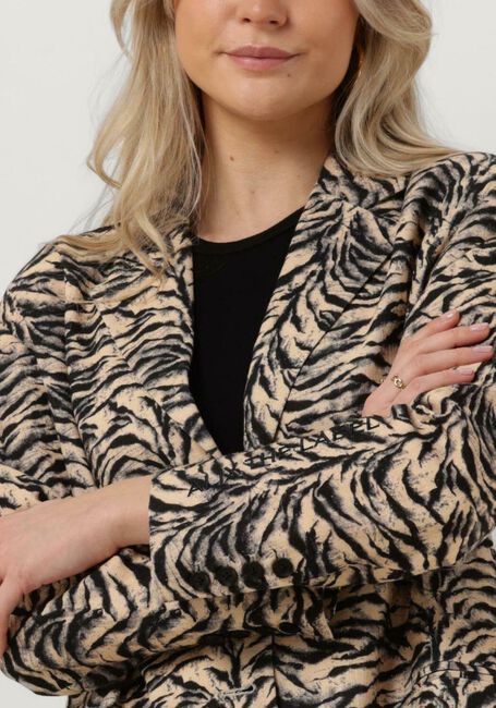 Beige ALIX THE LABEL Blazer LADIES WOVEN TIGER GRANDDAD BLAZER - large