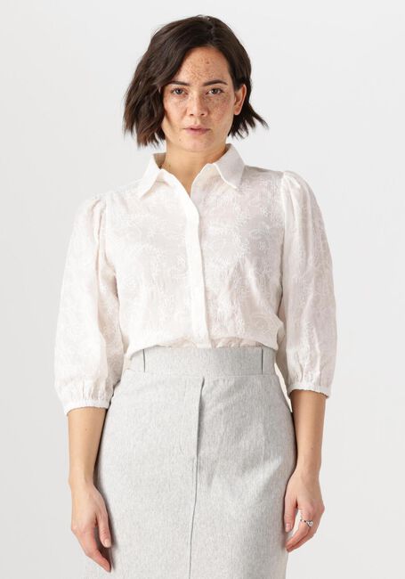 Witte JANSEN AMSTERDAM Blouses OUMA BLOUSE WFE 722 3/4 PUFFED SLEEVE - large