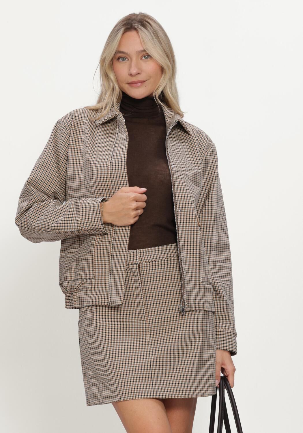 Beige SELECTED WOMEN Jack SLWRELAXED-ELARA BOMBER JACKET - large