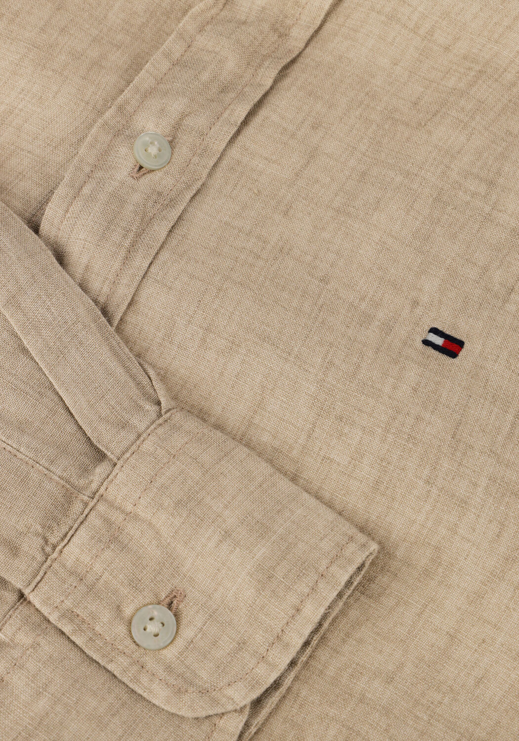 Beige TOMMY HILFIGER Casual overhemd PIGMENT DYED LI SOLID RF SHIRT - large