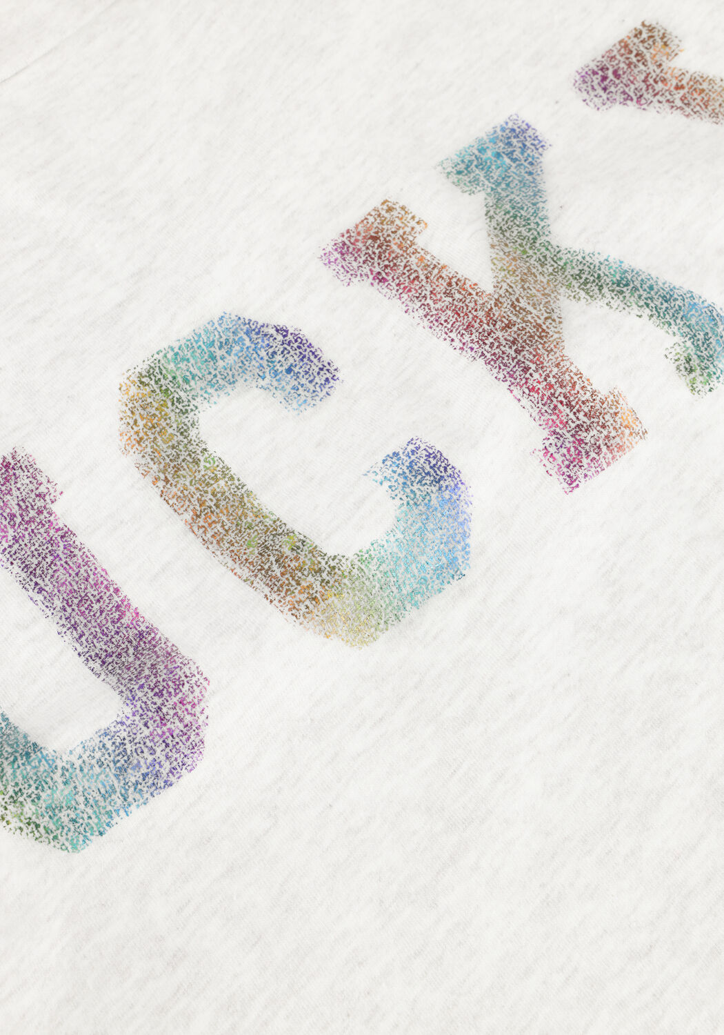 Lichtgrijze BY-BAR T-shirt THELMA LUCKY RAINBOW TOP - large