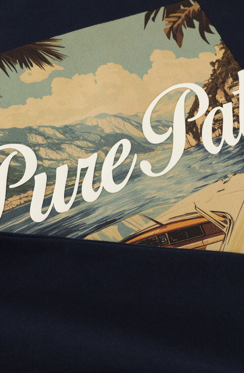 Donkerblauwe PURE PATH T-shirt RIVA VIEW T-SHIRT - large