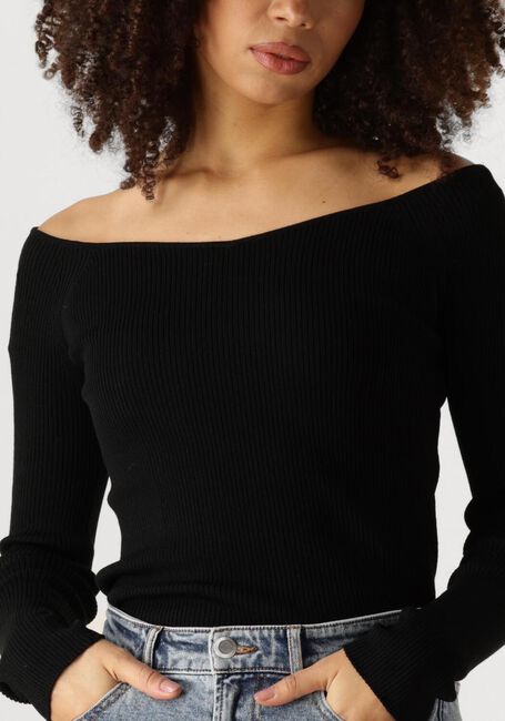 Zwarte CATWALK JUNKIE Tops & T-shirts RIB V-NECK KNIT - large