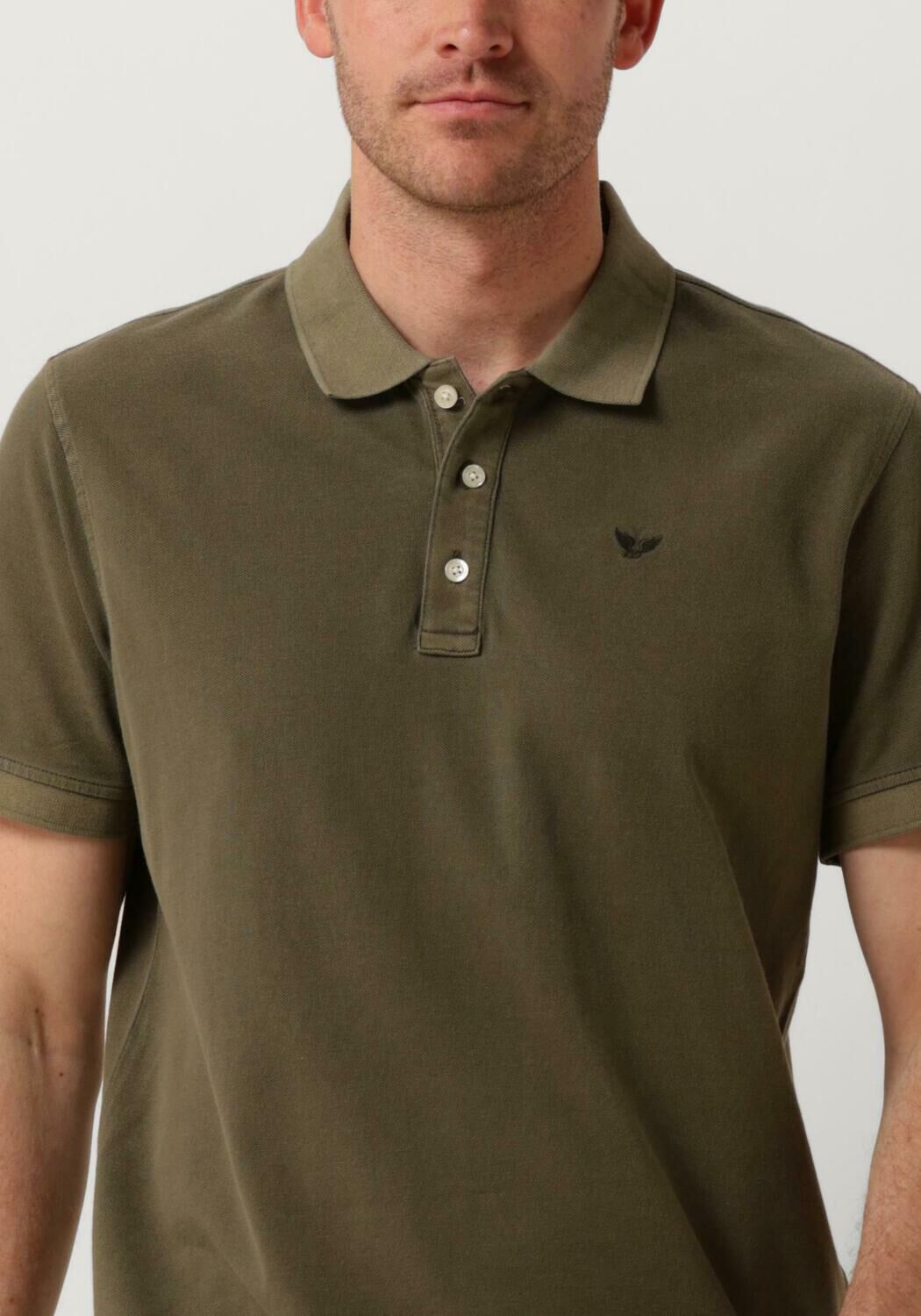 PME LEGEND Heren Polo's & T-shirts Short Sleeve Polo Pique Garment Dye Groen