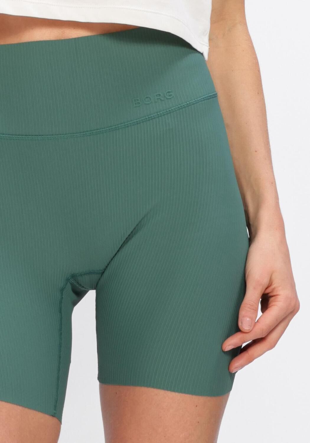 Groene BJORN BORG Sportshorts STUDIO RIBBED SHORTS - large