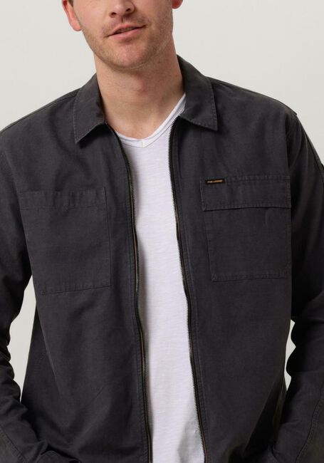 Grijze PME LEGEND Overshirt LONG SLEEVE SHIRT TENCEL LINEN BLEND - large