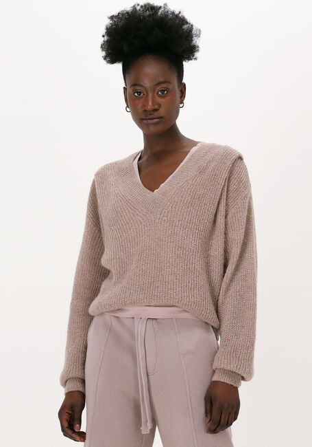 Taupe 10DAYS Trui BIG SHOULDER SWEATER - large