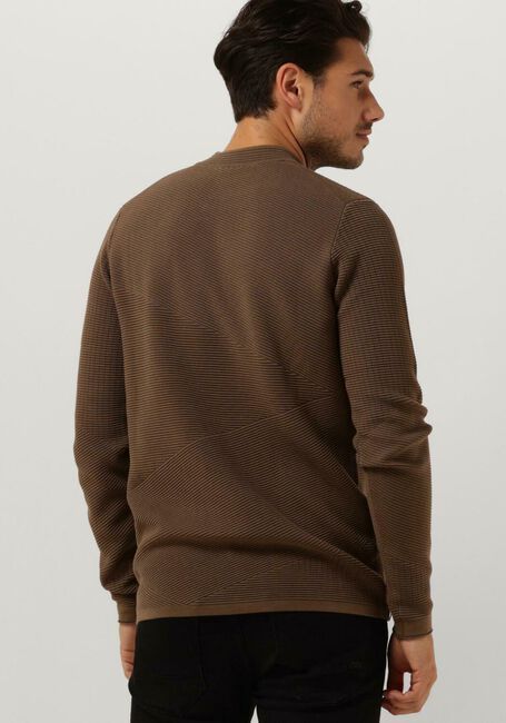 Bruine CAST IRON Trui MOCK NECK COTTON MODAL MOCKNECK - large