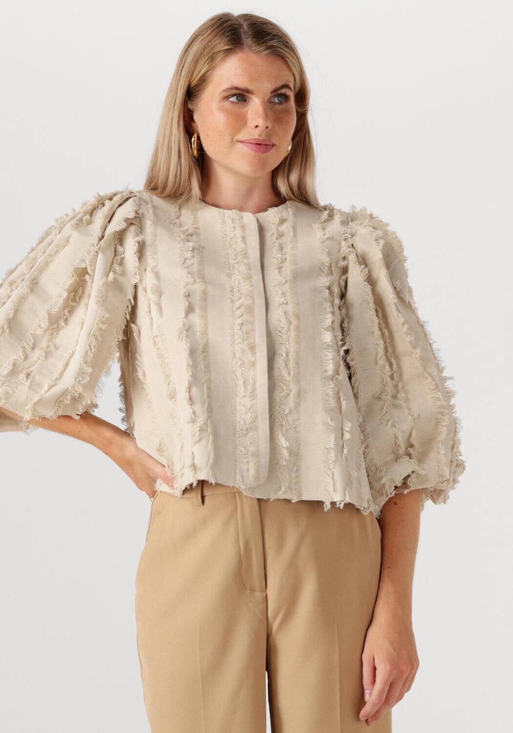 MINUS Dames Jassen Venja Short Jacket Beige