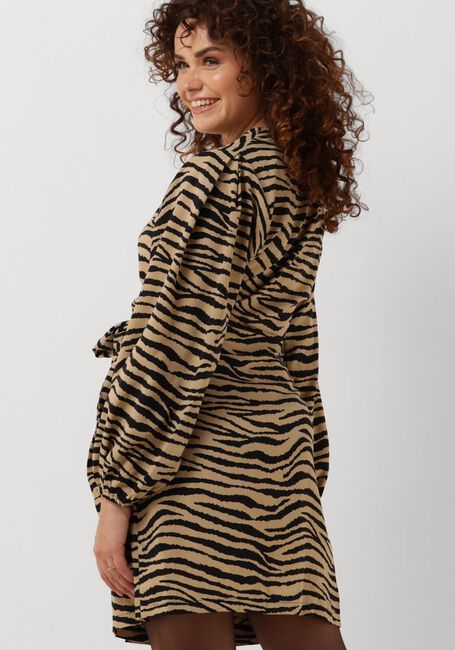 Zand NEO NOIR Mini jurk OAKLYNN GRAPHIC ZEBRA DRESS - large